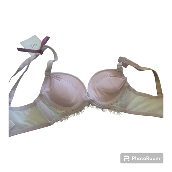 THE LITTLE BRA COMPANY Catherine Green Lace Push Up Bra - Size 28A, XXS - Picture 4 of 4